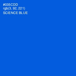 #035CDD - Science Blue Color Image