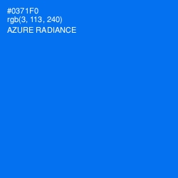 #0371F0 - Azure Radiance Color Image