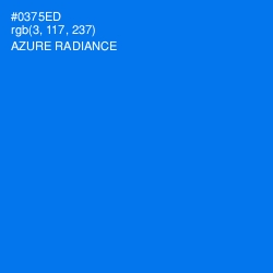 #0375ED - Azure Radiance Color Image