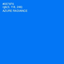 #0376F6 - Azure Radiance Color Image