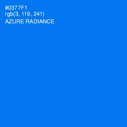 #0377F1 - Azure Radiance Color Image