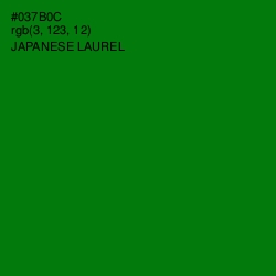 #037B0C - Japanese Laurel Color Image