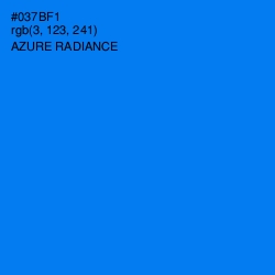 #037BF1 - Azure Radiance Color Image