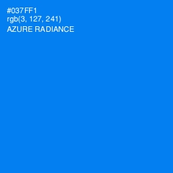 #037FF1 - Azure Radiance Color Image