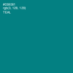 #038081 - Teal Color Image