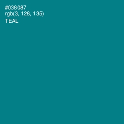 #038087 - Teal Color Image