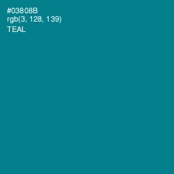 #03808B - Teal Color Image