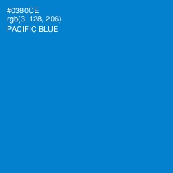 #0380CE - Pacific Blue Color Image