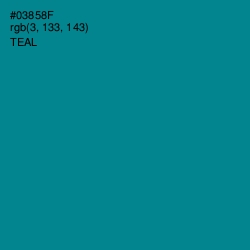 #03858F - Teal Color Image