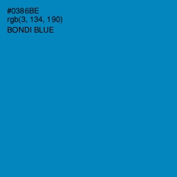 #0386BE - Bondi Blue Color Image