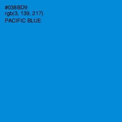 #038BD9 - Pacific Blue Color Image