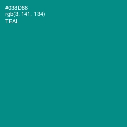 #038D86 - Teal Color Image
