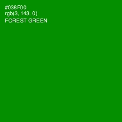 #038F00 - Forest Green Color Image