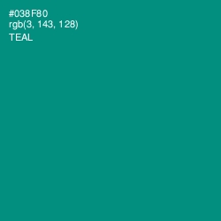 #038F80 - Teal Color Image