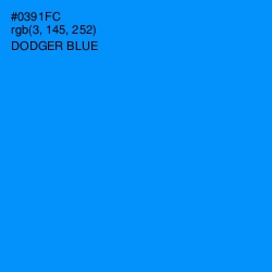 #0391FC - Dodger Blue Color Image