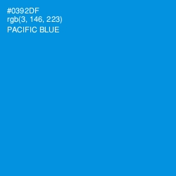 #0392DF - Pacific Blue Color Image