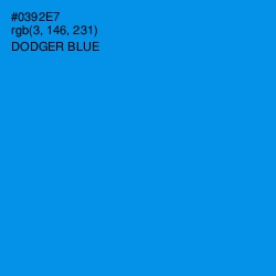 #0392E7 - Dodger Blue Color Image