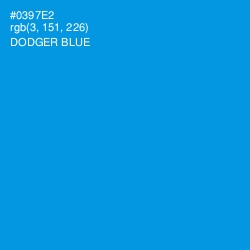 #0397E2 - Dodger Blue Color Image