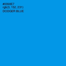 #0398E7 - Dodger Blue Color Image