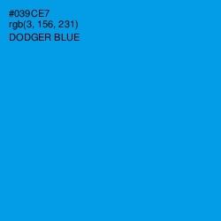 #039CE7 - Dodger Blue Color Image