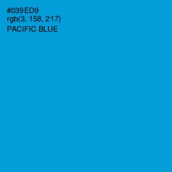 #039ED9 - Pacific Blue Color Image