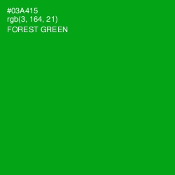 #03A415 - Forest Green Color Image