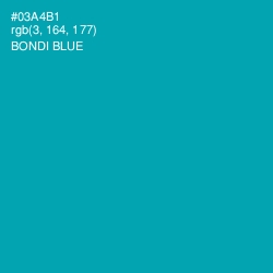 #03A4B1 - Bondi Blue Color Image