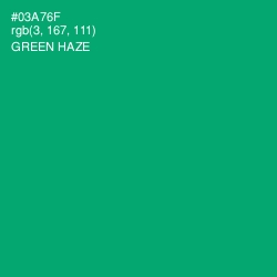 #03A76F - Green Haze Color Image