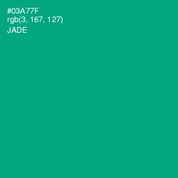 #03A77F - Jade Color Image