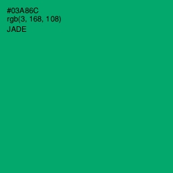 #03A86C - Jade Color Image