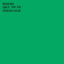 #03A963 - Green Haze Color Image