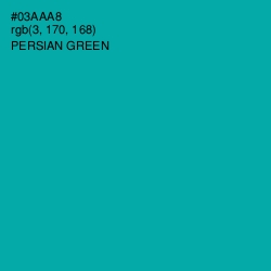 #03AAA8 - Persian Green Color Image