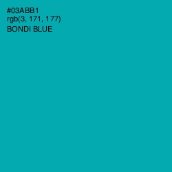 #03ABB1 - Bondi Blue Color Image