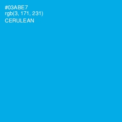 #03ABE7 - Cerulean Color Image