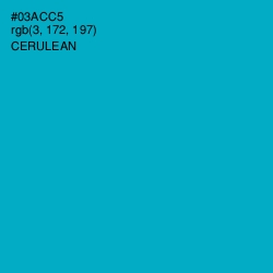 #03ACC5 - Cerulean Color Image