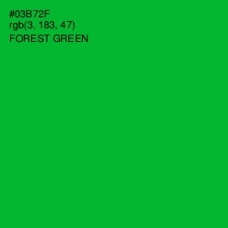 #03B72F - Forest Green Color Image