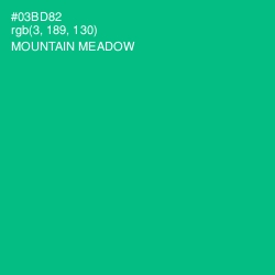 #03BD82 - Mountain Meadow Color Image