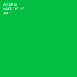 #03BF40 - Jade Color Image