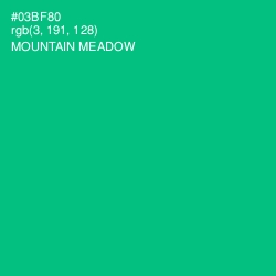 #03BF80 - Mountain Meadow Color Image