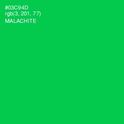 #03C94D - Malachite Color Image