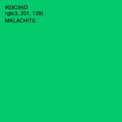 #03C96D - Malachite Color Image