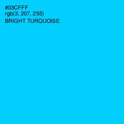 #03CFFF - Bright Turquoise Color Image