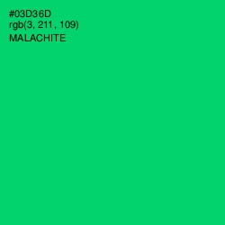 #03D36D - Malachite Color Image