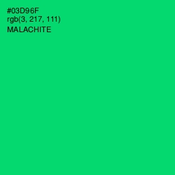 #03D96F - Malachite Color Image