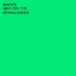 #03E976 - Spring Green Color Image