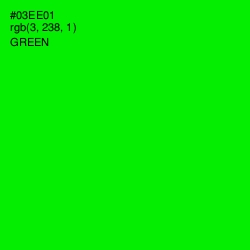 #03EE01 - Green Color Image