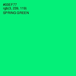 #03EF77 - Spring Green Color Image