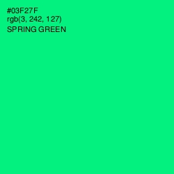 #03F27F - Spring Green Color Image