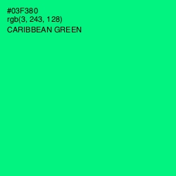 #03F380 - Caribbean Green Color Image