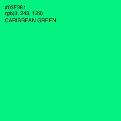 #03F381 - Caribbean Green Color Image